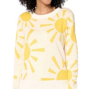 ☀️☀️☀️ AnyBody Intarsia Sweater in Sun / Birch